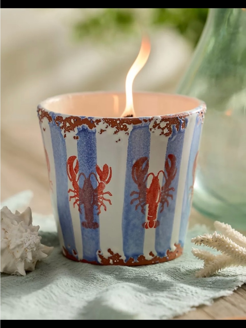 Coastal Lobster citronella candle.